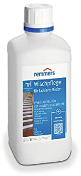 Remmers Wischpflege für lackierte Böden, 1 Liter, Bodenpflegemittel für Holzboden innen, Pflegemittel für versiegelte Holzböden, für Holz, Kork, PVC, Naturstein, staubabweisend, schmutzabweisend