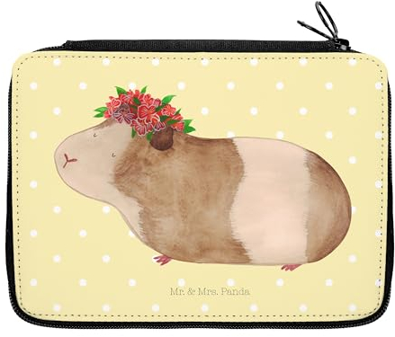 Mr. & Mrs. Panda Federmappe Meerschweinchen Weisheit - Geschenk, Realität, Bestückte Federmappe, Tiere, Tiermotive, Gute Laune, Blumenkind,