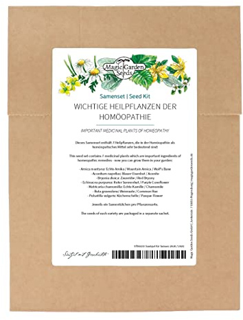 Wichtige Heilpflanzen der Homöopathie - Samenset mit 7 Heilkräutersorten