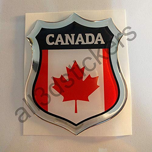 All3DStickers Aufkleber Kanada Harz 3D Emblem Kanada Domed Flagge