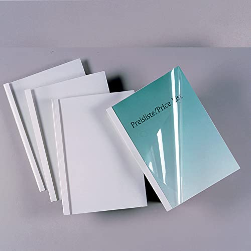 GBC® Thermobindemappe ThermaBind™ Standard, Karton, 240 g/m², transparenter Vorderdeckel, A4, 40 mm, für: 370 Blatt, weiß, seidenmatt (50 Stück), Sie erhalten 1 Packung á 50 Stück