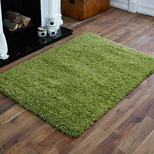 Everest Rugs for living room thick pile modern rugs for bedroom, kitchen, hallway runner, kids room small to Large fluffy.Quality Rug Runners Lime Green Small Mat: 40 x 60cm (1ft 3 x 1ft 11)