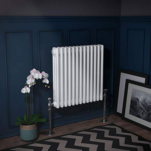 Warmehaus - Traditional Cast Iron Style White Triple Column Horizontal Radiator 600 x 605 mm
