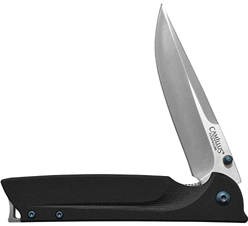 Camillus Keto Klappmesser, Einhandmesser mit 7,5 cm Klinge mit Titanium Bonded-Beschichtung und Griff aus G10, schwarz, 20 cm, 19392