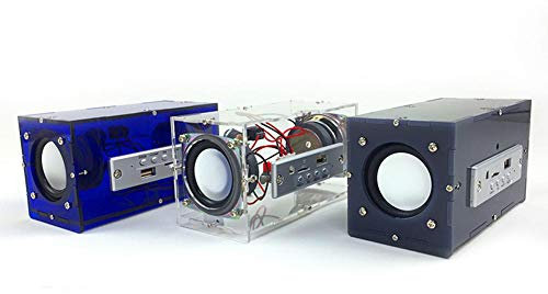DIY Bluetooth Speaker Kit, Stereo Dual Speaker Electronic DIY Kits, Build Your Own Portable Bluetooth Speaker Power Amplifier with Remote Control(grey)