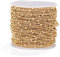 5 Meter 1.5mm Ketten Basteln Gliederkette, Kette Schmuck Edelstahl DIY Kopfbedeckungen Herstellung Layered Anhänger Perlen Armband Fußkettchen Halskette Kostüm Deko Kette Roll (Gold)