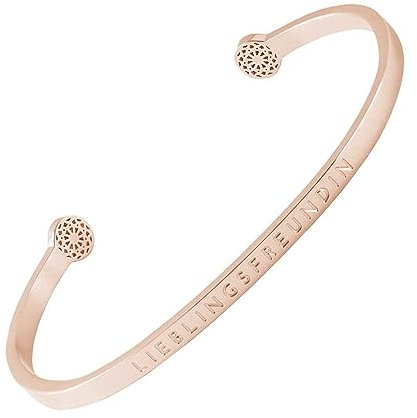SIMPLE PLEDGE | Lieblingsfreundin Armreif | Armband Damen mit Gravur in Silber, Gold, Roségold | Perfekt als Schmuck Geschenk | Blindgravur