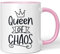 JUNIWORDS Tasse, Queen of Chaos, Wähle Farbe, Rosa