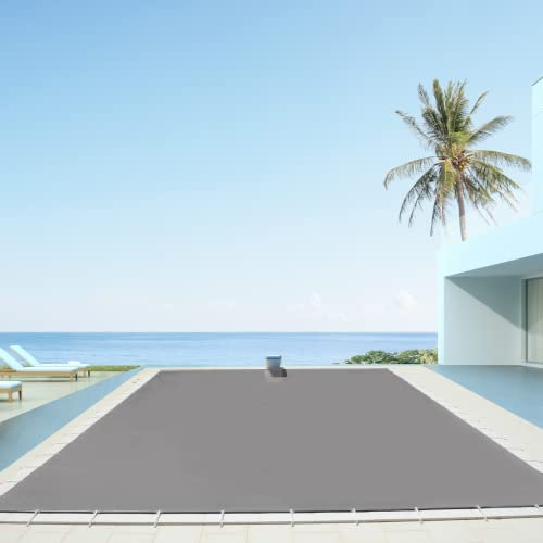 Invercober Security Forte 680 gr Cobertor de Invierno para Piscina de 4.00 x 7.00 m I Medidas totales Lona: 4.30 x 7.30 m I Color Exterior: Gris/Interior: Gris I GARANTÍA: 3 años