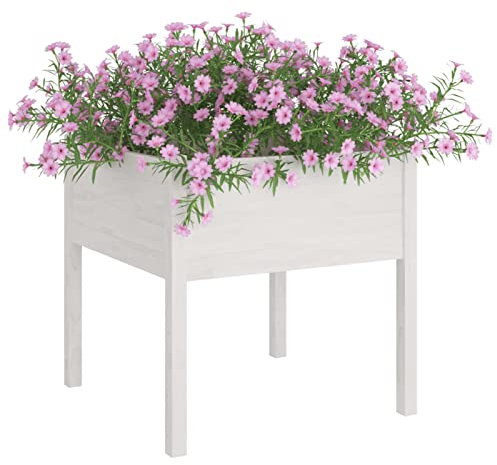 Gecheer Fioriera da Giardino,per Esterno,Alta,in Legno Massello di Pino,Fioriera da Esterno Terazzo Balcone,Fioriera Grande,Fioriera in Legno,Fioriera Rettangolare,Fioriera Alta