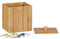 Relaxdays 2 x Aufbewahrungsbox mit Deckel, klein, Ordnungsbox Bambus, Vorratsdose, HBT: 11,5 x 10 x 8 cm, Bambusdose, natur