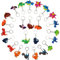 Porte-clés Dinosaure de Fête,24 Pièces Porte-Clés en Caoutchouc,Dinosaure Garçon Keychain,Décoration Keychain Dinosaure,Cadeau Porte Clé,pour Faveurs de Anniversaire de Dinosaure Remplisseurs