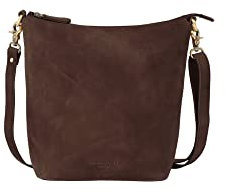 Holzrichter Berlin Hobo Umhängetasche No 2-3 (M) - schokoladenbraun - Damen Hobo Handtasche & Schultertasche handgefertigt aus Premiumleder