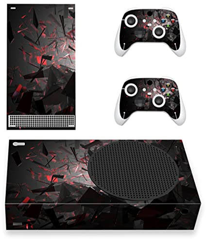 PlayVital Skin Stickers für Xbox Series S, Aufkleber Vinyl-Skins Stickers Schutzfolie Abziehbild Abdeckung Zubehör für Xbox Series S Konsole Controller-Fragmentierter Raum