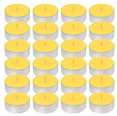 Extra große Teelichtkerzen Citronella Teelichter gelb