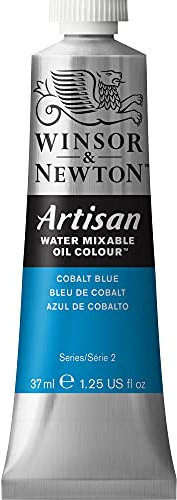 Winsor & Newton Huile Diluable à l’eau Artisan - Couleurs à l'huile Pour les Arts Plastiques - Sans Solvants, Se Diluer à l’eau, Tube de 37ML, Couleur Bleu de Cobalt