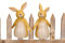 B2S BACK2SEASON Zaunfigur Hase Flio und Flop Hasenpaar Polyresin Zaundeko Zaunhocker H=20 cm 2er Set
