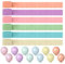 ZOCONE Krepppapier 6 Rollen 150 m, Kreppbänder Regenbogen, 12 Makronen-Ballons,Creppapier Luftschlangen Deko Für Partydeko, Geburtstagsdeko, Hochzeiten(4.5 cm X 25 m)