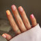 24PCS Medium/Short/Long False Nails with Glue Stickers,Coffin Full Cover Acrylic and Press on Nails no Glue, Pink Yellow French Fake Nails Stick for Women and Girls Nail Art