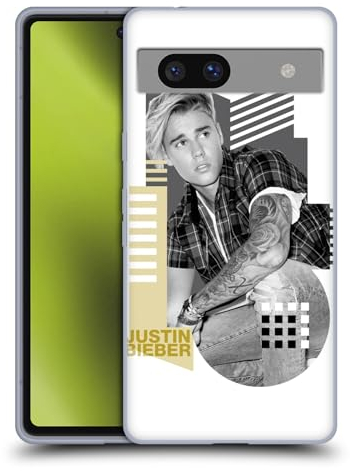 Head Case Designs Offizielle Justin Bieber Kalender Geometrische Collage Purpose Sw Soft Gel Handyhülle Hülle kompatibel mit Google Pixel 7a