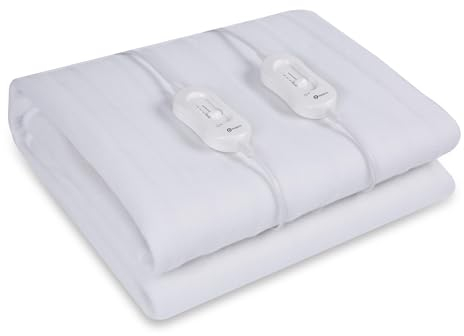 PureMate Luxury Comfort, King Size Electric Blanket - Microfleece Soft Touch, Heated Fitted Mattress Underblanket - 3 Heat Settings, Machine Washable - 137 x 165cm