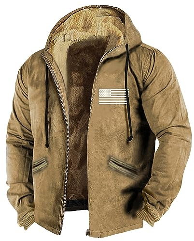 KONG JIMFAN Sweatjacke Herren Pink Shirt Herren Baseball Jacke Pufferjacke Winterjacken Für Herren Regenjacke Herren 4XL Regenjacke Beutel Herren Blouson Thermojacken Herren(Yellow,5XL)