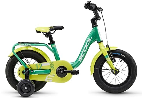 S’COOL Kinderfahrrad 12 Zoll,Mädchenfahrrad für Kinder 2–4 Jahre – Körpergröße ca. 85–100 cm – leicht & sicher, niXe, Fahrradfahren Lernen, Kindergarten & Alltag, für Jungen & Mädchen