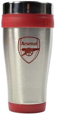 Team Direct Executive Handleless Metallic Travel Mug (Arsenal FC)