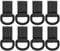 Peminkoo 8 x Taktische Multifunktions-Nylon-Molle-Gurtbänder, D-Ringe, Karabiner, magisches Klebeband, Schlüsselanhänger, Rucksack, Haken, MOLLE-Schnalle (Black)