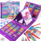 HappyGoLucky Regalo Niña 3 4 5 6 7 8 9 10 años, Sirena Maletin Pinturas para Niños Regalos Cumpleaños Niños Colegio Lapices Colores Sirenas Juguetes Niña 3-10 años Colores para Pintar Detalles