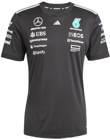 Adidas Herren Mercedes - AMG Petronas Formula ONE Team Driver Jersey Black Men, Black/White, XL