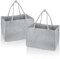 Raxfekro 2 Stück Filztasche Einkaufstasche, Filz Einkaufstasche Groß Faltbar, Filz Shopping Bag, Große Multifunktionale Filztasche für Einkaufen, Ausgehen, Aufbewahrung (Grau)