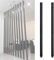Raumteiler Trennwand, Paravent Raumtrenner Aluminium-Sichtschutz-Säulengitter, Raumteiler für Wände vom Boden bis zur Decke, Trennsäulen für Sichtschutz, quadratische, moderne schwarze Lamellen-Trennw