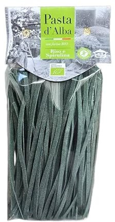 Tagliatelle-Nudeln Reis und Spirulina Glutenfrei