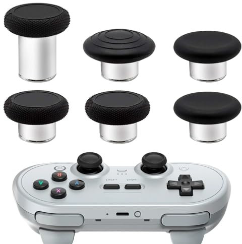 Metal Thumbsticks Replacement,6 In 1 Metal Custom Button Set Fit,FOR X-box Elite Controller 2 Accessories,FOR X-box Controller Accessories,for X-box One Elite Series 2 Controller (Black)