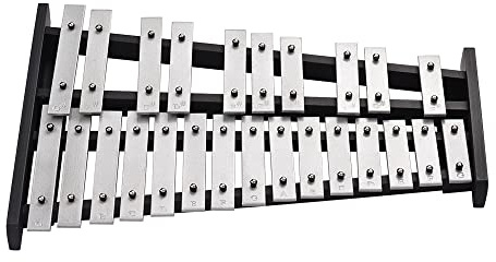 25 Hinweis Glockenspiel Xylophon für Erwachsene Kinder Metallstangen Holzbasi