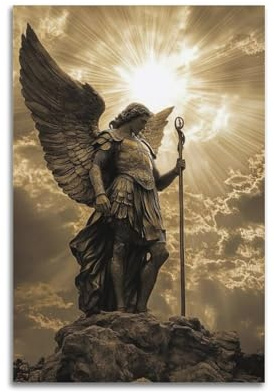 Poster, Motiv: Heiliger Erzengel Michael (22), dekoratives Gemälde, Leinwand, Wandkunst, Bild, Druck, moderne Familienschlafzimmer-Dekoration, 40 x 60 cm