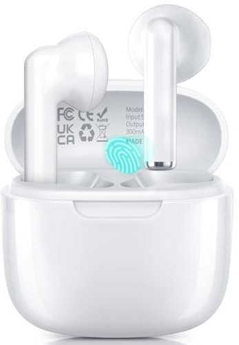 Bluetooth Kopfhörer, Kopfhörer Kabellos Bluetooth 5.3 In Ear Kopfhörer mit Hi-FI Stereoton und HD mic, IP7 Wasserdicht Ohrhörer, 46 Stunden Wiedergabe