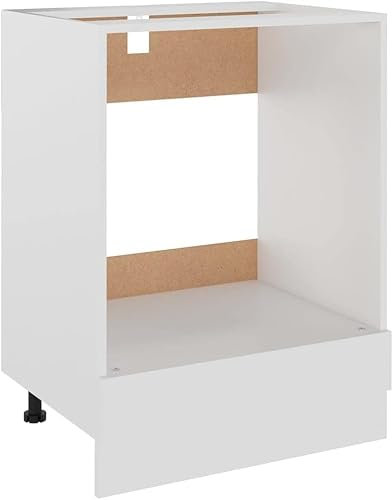 LumFurni Armoire à Four Placard Armoire de Rangement Meubles de Cuisine avec 1 Etagère, Meuble Four Encastrable, Maison Intérieur Blanc 60x46x81,5 cm