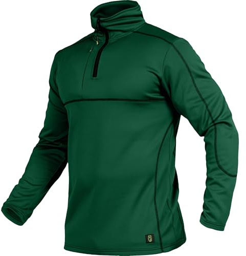 Leibwächter Flex-Line Langarmshirt Herren – atmungsaktives Funktionsshirt mit Stehkragen und Reißverschluss – Arbeitskleidung aus 100% Coolpass-Fleece