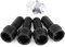Tornillos Antirrobo Coche, Tuercas Ruedas Coche Juego de 4+1 Tuercas de Seguridad Uso Apto para Rueda de Acero Negro M14*1,5 mm con Llave