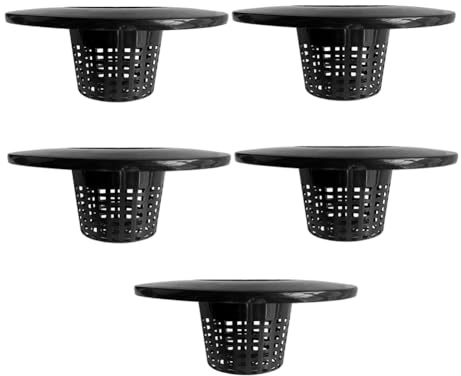 NONDK 6 Inch Net Pot for 5 Gallon for BUCKET Wide Lids (5 Pack) Net Cups for Hydroponics Basket, DWC Pots, Pot Baskets