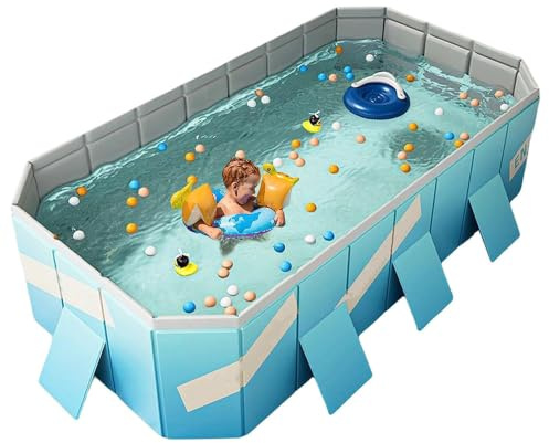 Piscina Pieghevole, Vasca Da Bagno Per Animali Domestici In Pvc Portatile E Collassabile & Piscina Per Schizzi Da Esterno Per Cortile 2.1m