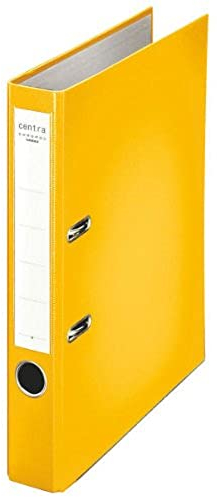 Centra 231133 Standard-Ordner (grauappe RC, mit PP-Folie kaschiert, A4, 5,2 cm Rückenbreite, Chromos) gelb