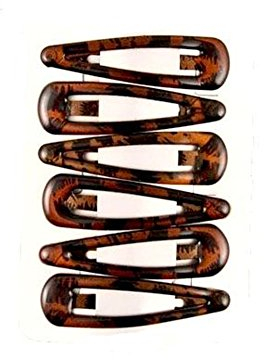 Hair Accessories Snap Hair Clips Bendies Sleepies 6 X Snap Hair Clips School Colours Hairclips[Brown (7)]