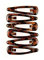 Hair Accessories Snap Hair Clips Bendies Sleepies 6 X Snap Hair Clips School Colours Hairclips[Brown (7)]