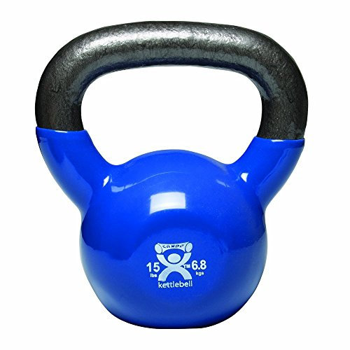 Cando® Kettlebell, Kugelhantel, 6,8 kg, blau