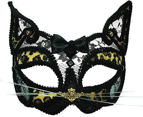 Bristol Novelty EM442 Leopard Transparente Augenmaske am Stirnband