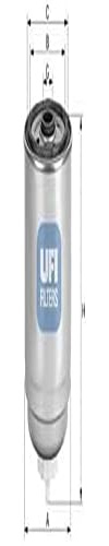 UFI Filters, Dieselfilter 24.408.00, Passend für Autos, Anwendbar auf verschiedene Modelle von Alfa Romeo, Fiat, Lancia, Renault Trucks