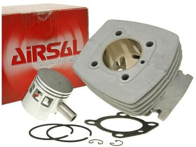 Airsal Kit de cylindre 65 cm³ pour Peugeot 103 T3, 104 T3 Brida | Kit en aluminium revêtu de NiSiC, culasse d’origine réutilisable, piston fourni; convient aux modèles 103 T3 et 104 T3 cités
